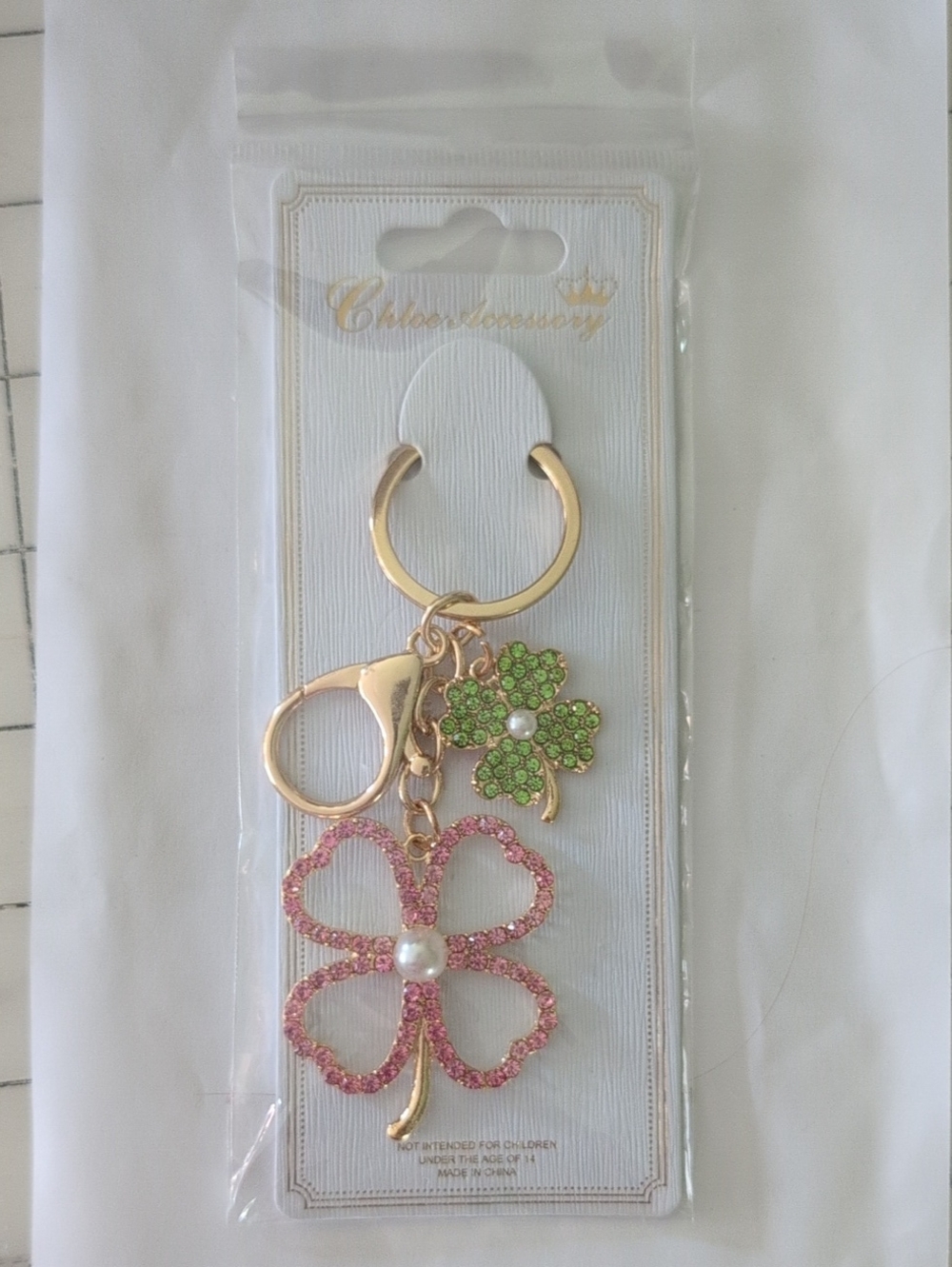 Chloe Accessory - Lucky Four Leaf Clover Bag Charm / Keychain